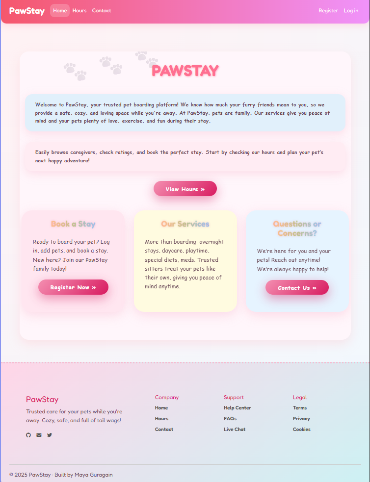 PawStay web app